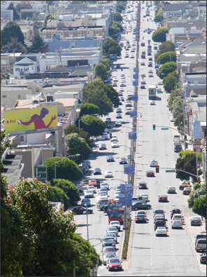 Lombard Street known as Motel Row